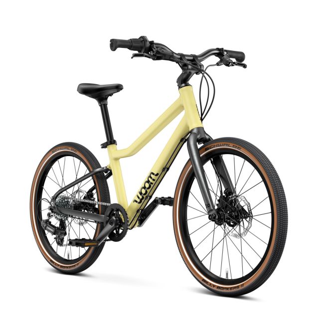 Bicicleta copii Woom 4 Explore cu roti 20" galben Mellow Yellow