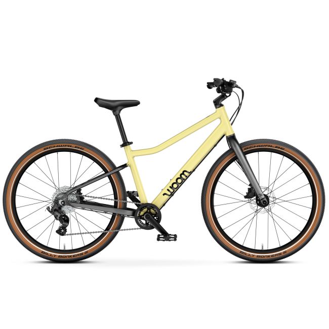 Bicicleta copii Woom 5 Explore cu roti 24" galben Mellow Yellow