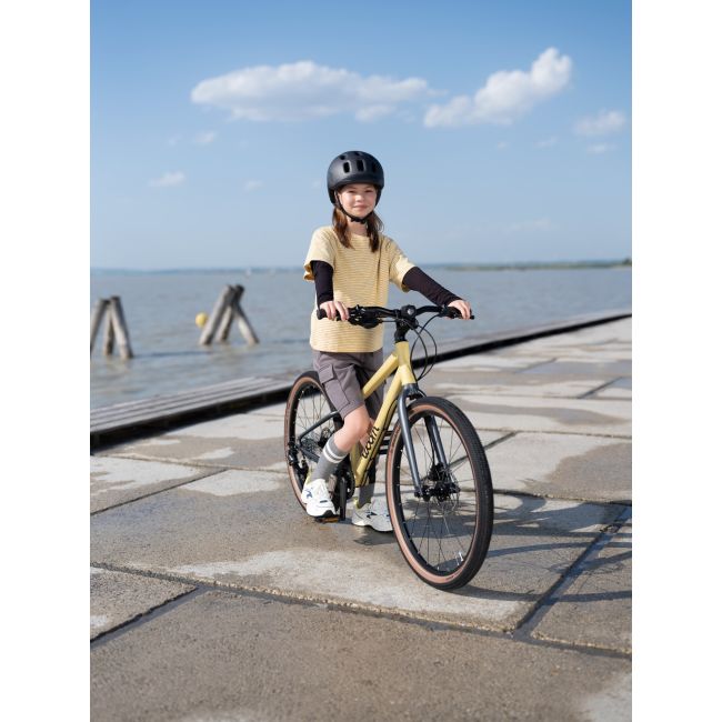 Bicicleta copii Woom 6 Explore cu roti 26" galben Mellow Yellow