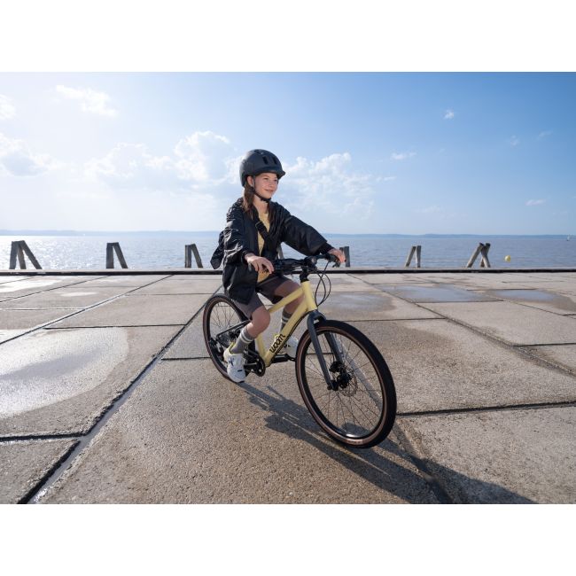 Bicicleta copii Woom 6 Explore cu roti 26" galben Mellow Yellow