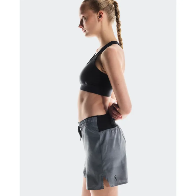Pantaloni scurți trail On Trail Shorts W - gri Rock | cu buzunare