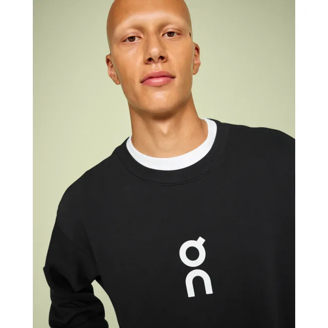 Bluză sport On Club Crew - negru | bumbac organic