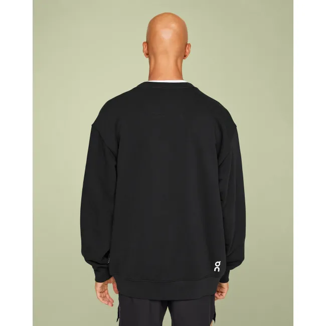 Bluză sport On Club Crew - negru | bumbac organic
