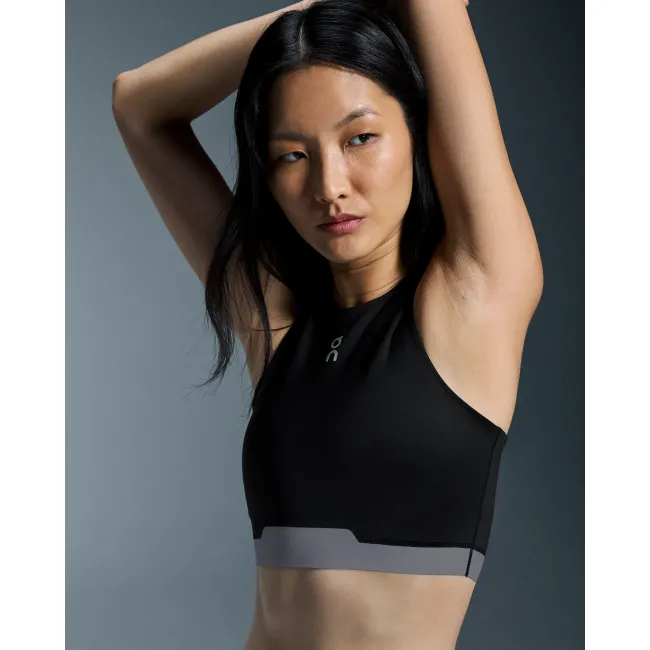 Bustieră sport On Train 2-in-1 Crop W - negru | suport HIIT