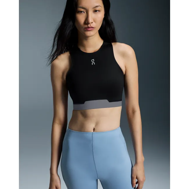 Bustieră sport On Train 2-in-1 Crop W - negru | suport HIIT