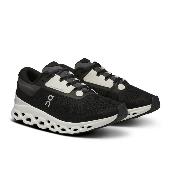 Pantofi alergare On Cloudstratus 3 W - alb-nisipiu | dublu CloudTec®
