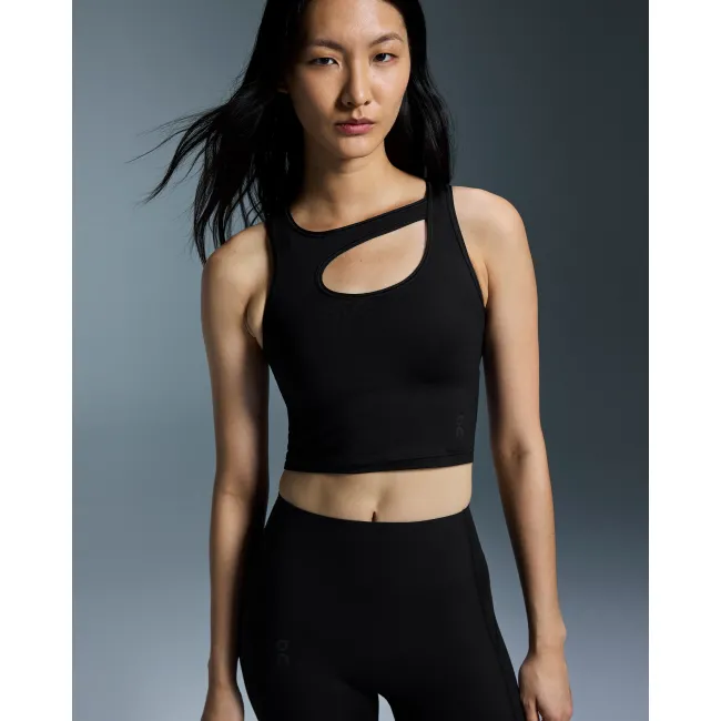 Bustieră sport On Studio Cut-Out Crop W - negru, design cut-out