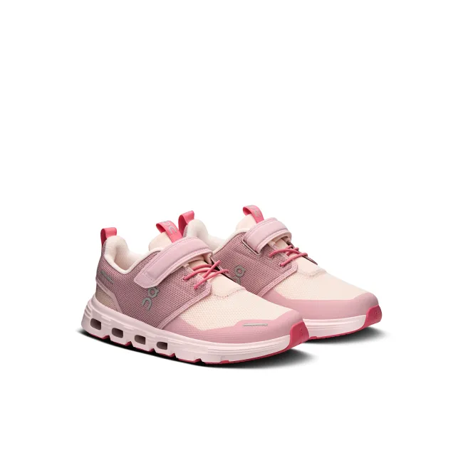 Pantofi sport copii On Cloud Play 2 - gri Zephyr | roz Camellia
