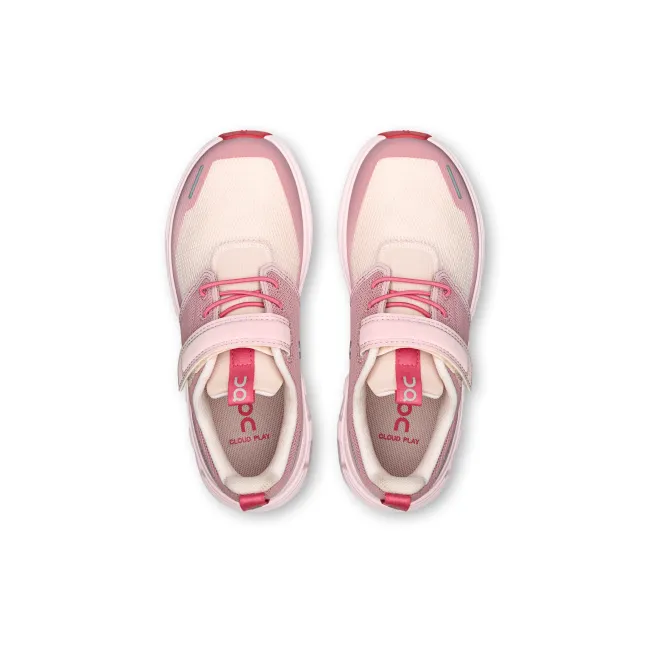 Pantofi sport copii On Cloud Play 2 - gri Zephyr | roz Camellia