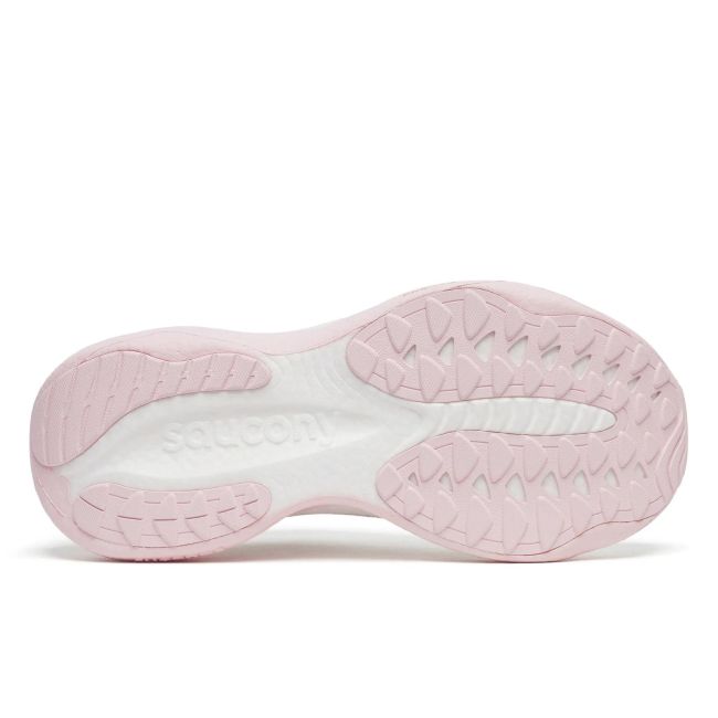 Pantofi alergare Saucony Ride 19 Wide W - alb Silk | cushioning PWRRUN+