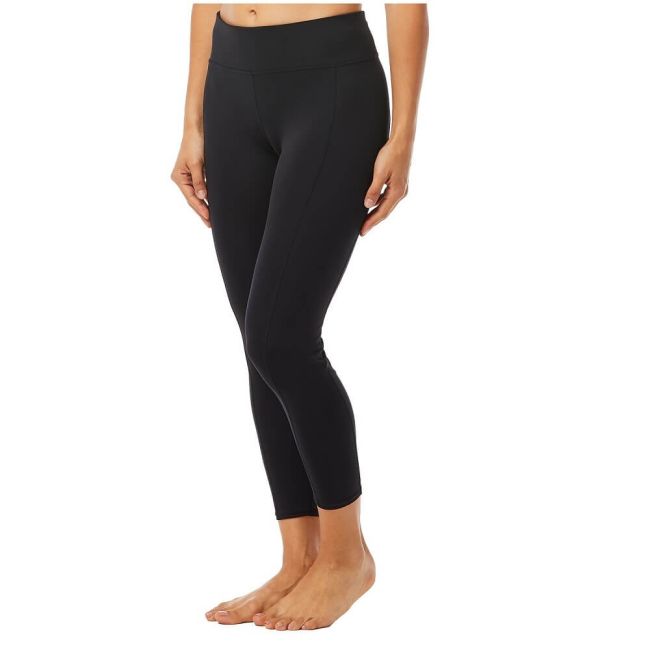 Colanți TYR Solid Kalani 3/4 pentru femei, negri - protecție UPF 50+, mărime XS