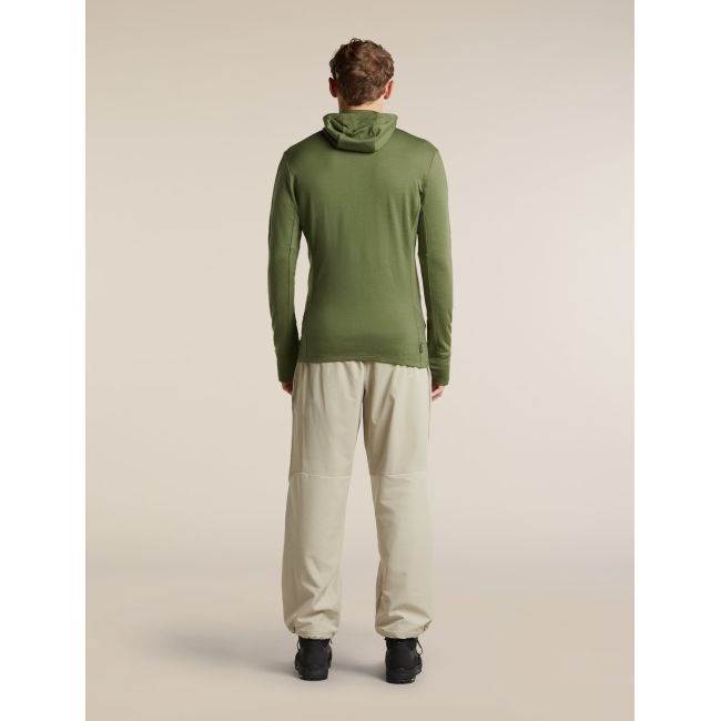 Hanorac Merino Icebreaker 260 Quantum Zip Hood - verde Sphagnum