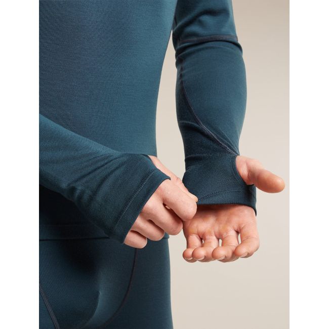 Bluza Merino Icebreaker 300 MerinoFine Polar Half Zip - albastru Abyss