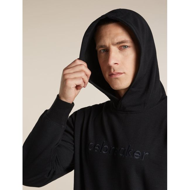 Hanorac Icebreaker 360 RealFleece Elemental - negru Black | Merino