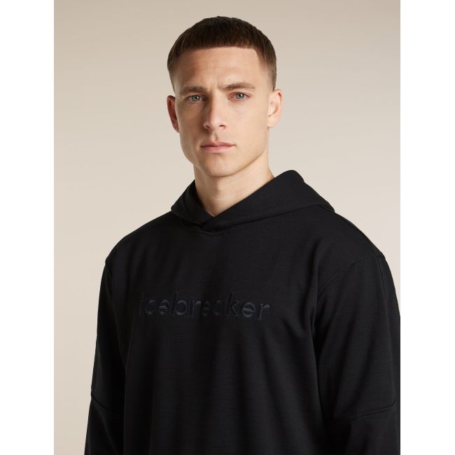 Hanorac Icebreaker 360 RealFleece Elemental - negru Black | Merino
