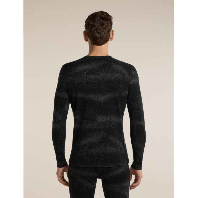 Bluza de corp Merino Icebreaker 260 Vertex LS Crewe - negru Black/Obsidian, mărime L