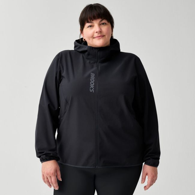 Geacă alergare Brooks Canopy Jacket W - negru | protecție vânt