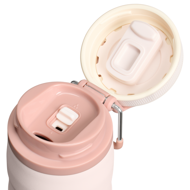 Termos Stanley IceFlow Twist Flip 0.47L - roz Rose Quartz | vacuum, mărime 0.47 L