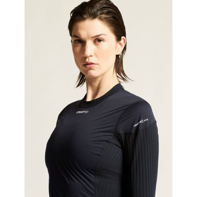 Bluză de corp Craft Active Extreme X Wind LS damă - negru Granite | anti-vânt