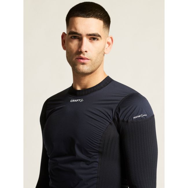 Bluză de corp Craft Active Extreme X Wind LS bărbaţi - negru Granite | anti-vânt