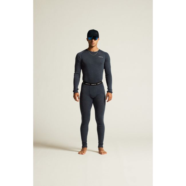 Set corp Craft CORE Wool Merino bărbaţi - albastru melange | lână merinos