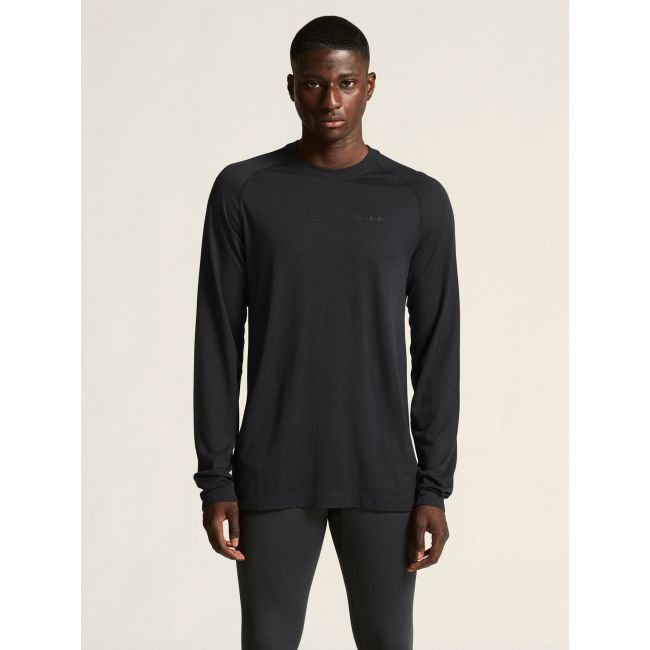Bluză de corp Craft Active Comfort LS 2 bărbaţi - neagră | seamless
