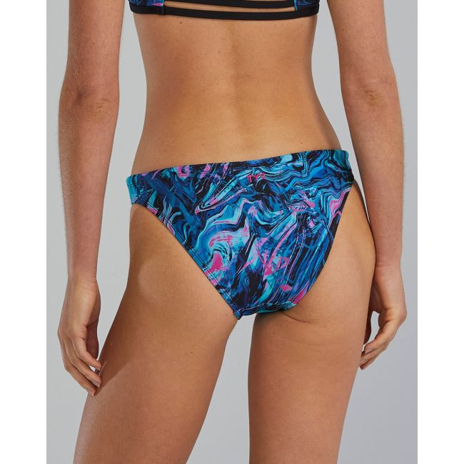 Slip bikini înot femei TYR Marmaris - albastru/roz | rezistent clor