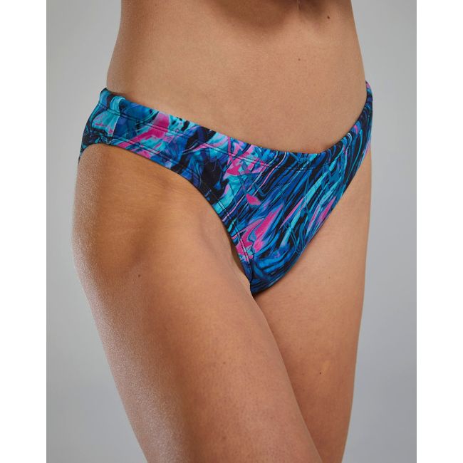 Slip bikini înot femei TYR Marmaris - albastru/roz | rezistent clor
