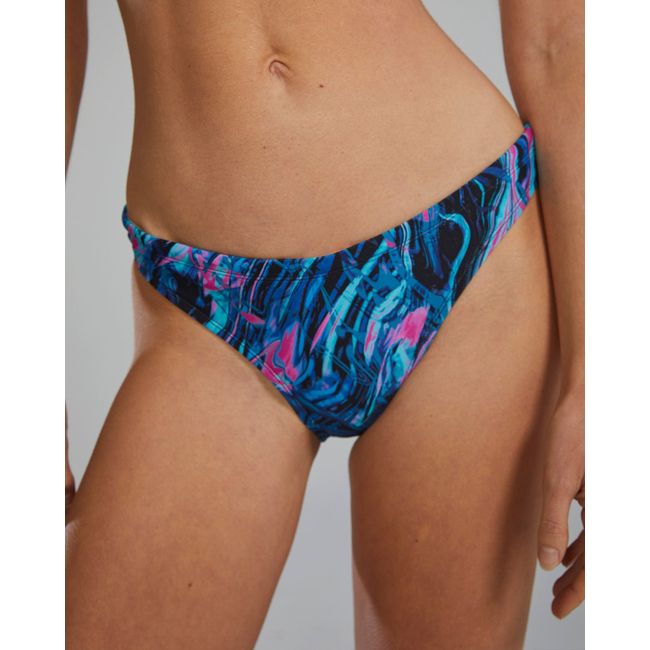 Slip bikini înot femei TYR Marmaris - albastru/roz | rezistent clor