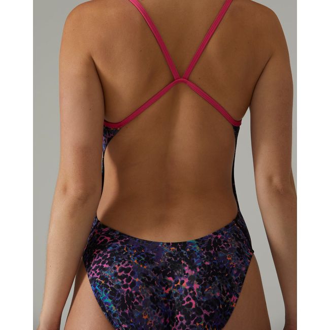 Costum înot întreg femei TYR Durafast Elite - roz Petunia | rezistent clor