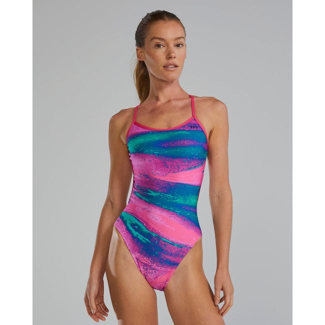 Costum înot întreg femei TYR Durafast Elite - Plasma | rezistent clor