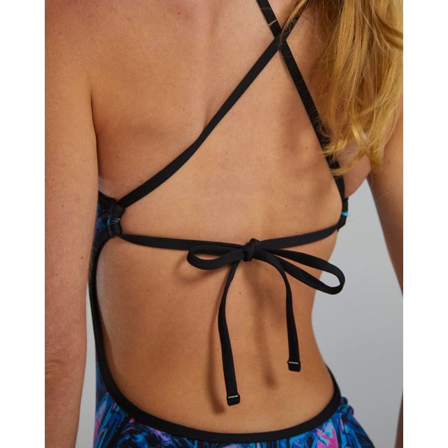 Costum înot întreg TYR Durafast Elite - albastru/roz | rezistent clor