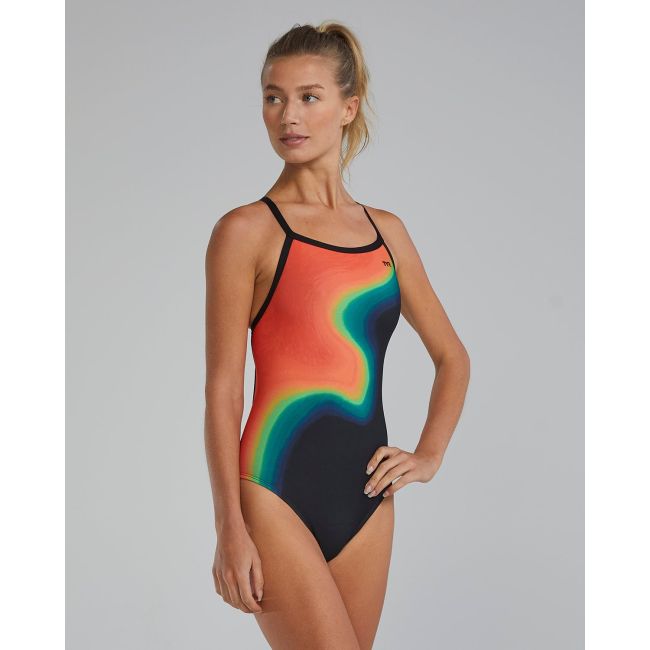 Costum înot întreg femei TYR Diamondfit - Multi Warm | rezistent clor