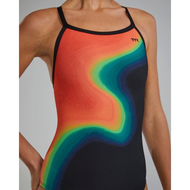 Costum înot întreg femei TYR Diamondfit - Multi Warm | rezistent clor