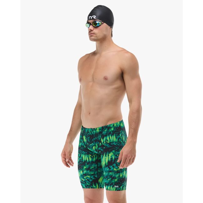 Jammer înot bărbați TYR Durafast Lite Seismo - verde | rezistent clor