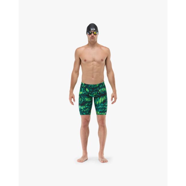 Jammer înot bărbați TYR Durafast Lite Seismo - verde | rezistent clor