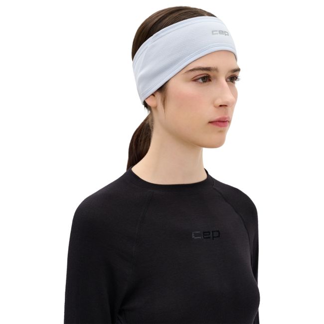 Bentiță alergare termală CEP Core Run Thermal Headband 2.0 - albastru deschis | protejează urechile