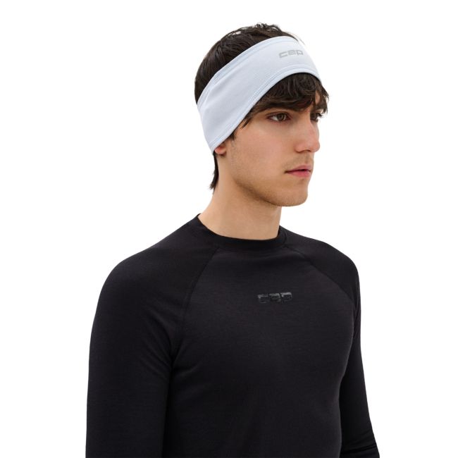 Bentiță alergare termală CEP Core Run Thermal Headband 2.0 - albastru deschis | protejează urechile