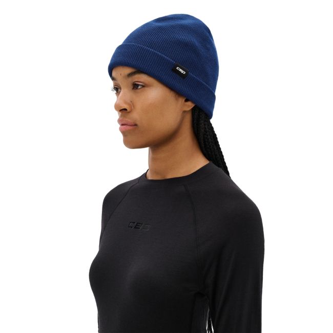 Căciulă alergare termală CEP Core Run Thermal Beanie | protecție vânt - bleumarin