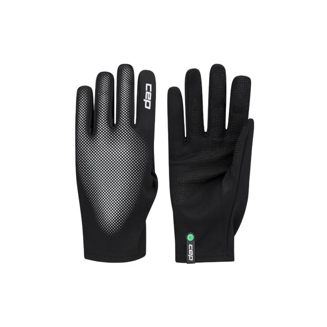 Mănuși alergare CEP Core Run Gloves - negru/reflectorizant | touchscreen