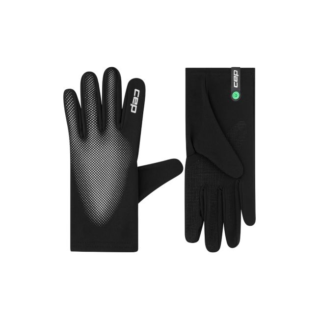 Mănuși alergare CEP Core Run Gloves - negru/reflectorizant | touchscreen