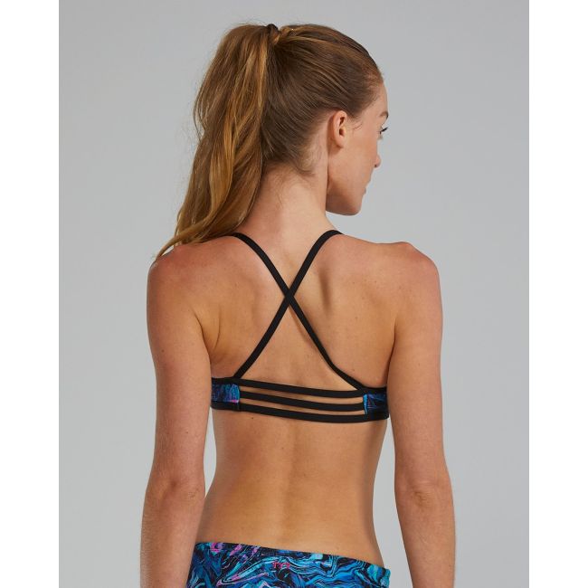 Costum înot bikini femei TYR Durafast Elite Trinityfit Top Marmaris - albastru/roz | rezistent clor