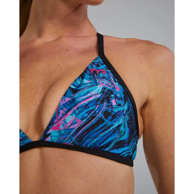 Costum înot bikini femei TYR Durafast Elite - albastru/roz | rezistent clor