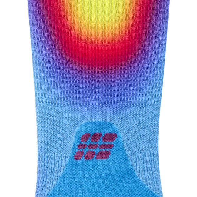 Șosete compresie CEP Run Edition Gradient 5.0 Mid Cut W - albastru/galben