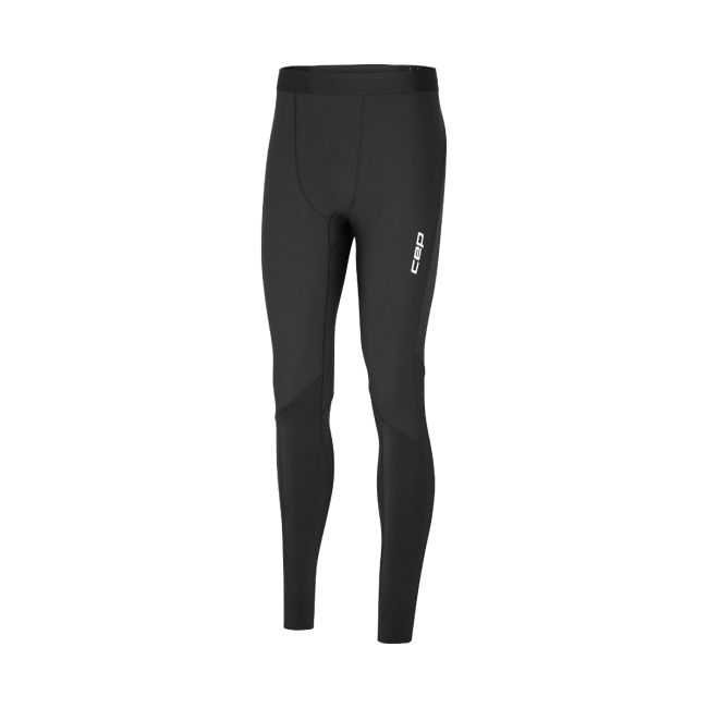 Colanți alergare termici CEP Core Run Thermal Tights bărbați - negru | compresie ușoară