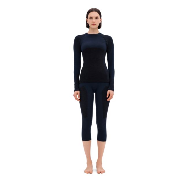 Colanți schi merinos 3/4 femei CEP Ski Merino Base Layer 2.0 - negru | strat de bază
