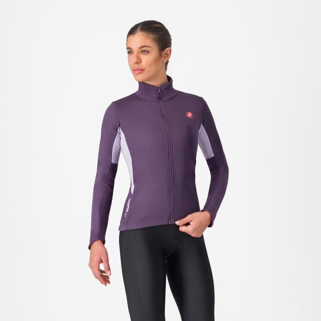 Geacă ciclism femei Castelli Entrata 2 W Jacket - night shade/purple mist | Polartec® AirCore™