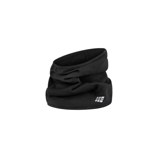 Guler termic alergare CEP Core Run Thermal Neckwarmer - negru | protecție vânt