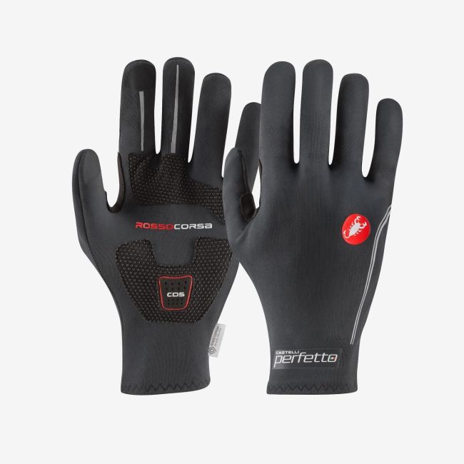 Mănuși ciclism Castelli Perfetto Light 2 Glove - negru | GORE-TEX WINDSTOPPER®