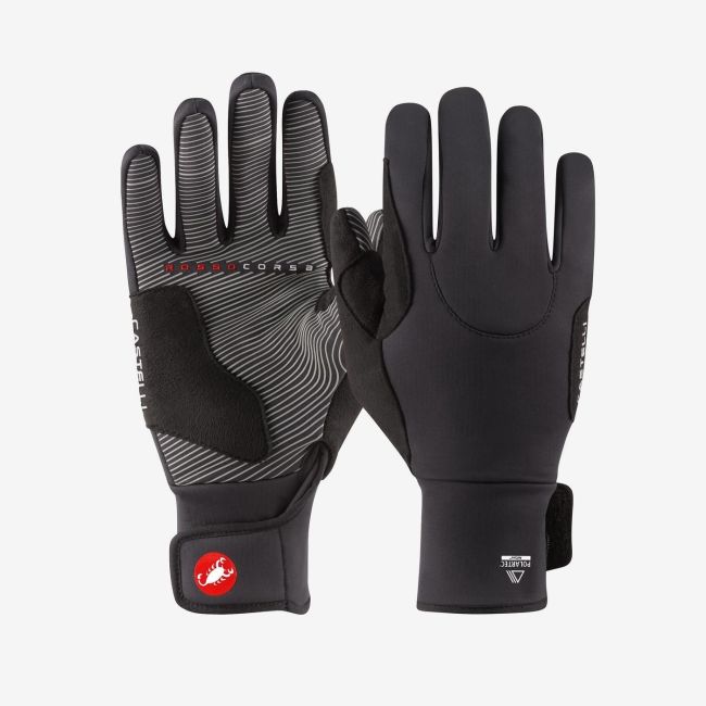 Mănuși ciclism iarnă Castelli Estremo 2 Glove - negru | cele mai calde